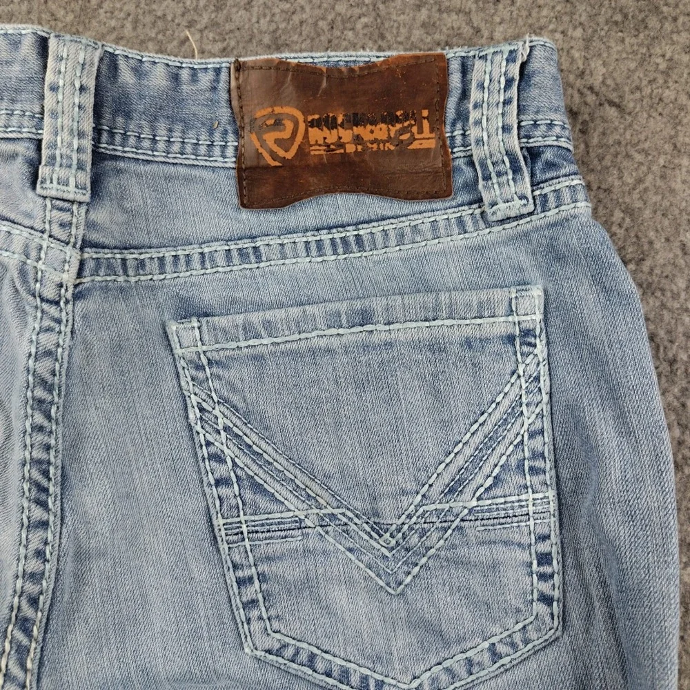 Rock and Roll Denim Double Barrel Relaxed Bootcut Jeans Mens 32x38 Western Rodeo